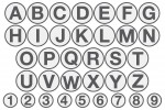 Einschlag-Buchstaben & Zahlen