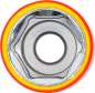 Preview: VDE-Steckschlüssel-Einsatz Sechskant | Antrieb Innenvierkant 12.5 mm (1/2") | SW 24 mm BGS 72074
