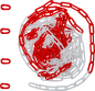 Preview: Absperrkette | rot / weiß | 4 Karabiner | Kunststoff | 7.5 m BGS 80816