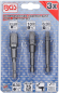 Preview: Adapter-Satz für Bohrmaschinen | Außensechskant Antrieb 6.3 mm (1/4") | Abtrieb Außenvierkant 6.3 mm (1/4"). 10 mm (3/8"). 12.5 mm (1/2") | 3-tlg. BGS 9685