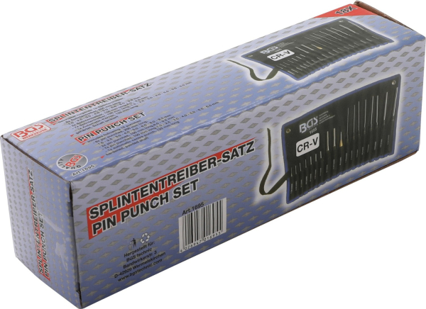 Splintentreiber-Satz | 100 - 150 - 200 mm | 1.5 - 9.5 mm | inkl. Körner | 18-tlg. BGS 1695