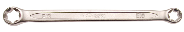 Doppel-Ringschlüssel mit E-Profil-Ringköpfen | SW E10 x E12 BGS 2261
