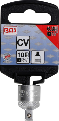Steckschlüssel-Adapter | Innenvierkant 10 mm (3/8") - Außenvierkant 6.3 mm (1/4") BGS 269