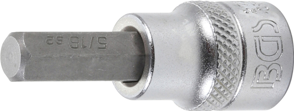 Bit-Einsatz Innensechskant in Zollgrößen, Antrieb (3/8"), Größe 1/8" - 3/8"