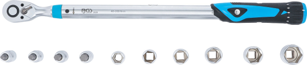 Drehmomentschlüssel-Satz | Abtrieb Innenvierkant 12.5 mm (1/2") | 40 - 200 Nm | 11-tlg. BGS 2865