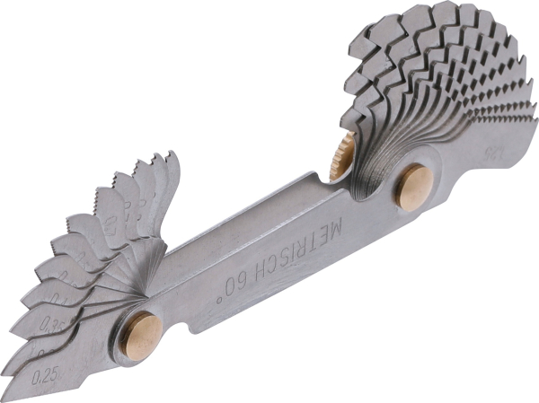 Gewindeschablone | 24 Blatt | metrisch 0.25 - 6.00 mm BGS 3067