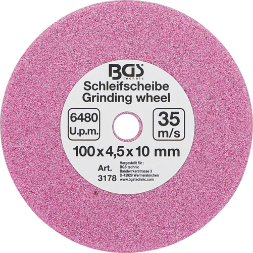 Schleifscheibe | für Art. 3180 | Ø 100 x 4.5 x 10 mm BGS 3178