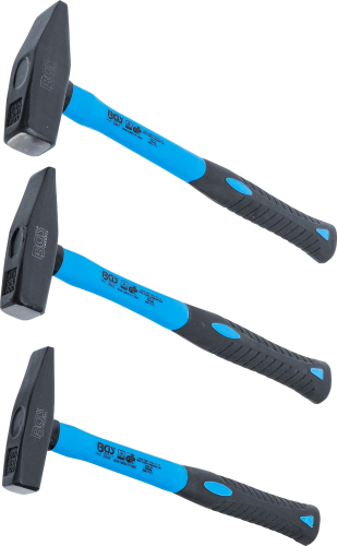 Schlosserhammer-Satz | Fiberglasstiel | DIN 1041 | 300 / 500 / 800 g | 3-tlg. BGS 3845