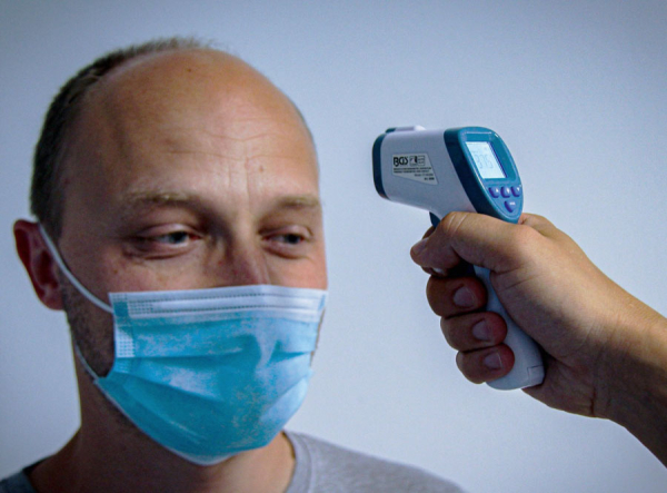Stirn-Fieber-Thermometer | kontaktlos. Infrarot | für Personen + Objekt-Messung | 0 - 100° BGS 6007