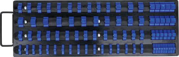 Aufsteckschienen-Set für Steckschlüssel-Einsätze | mit 80 Clips | für Einsätze 6.3 mm (1/4"). 10 mm (3/8"). 12.5 mm (1/2") BGS 6871
