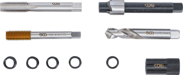 Reparatursatz für Öl-Ablass-Gewinde | für Aluminium-Ölwannen | M12 x 1.75 mm BGS 74243