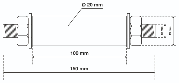 Achsen-Satz für Schubkarrenrad | Ø 20 mm BGS 80949