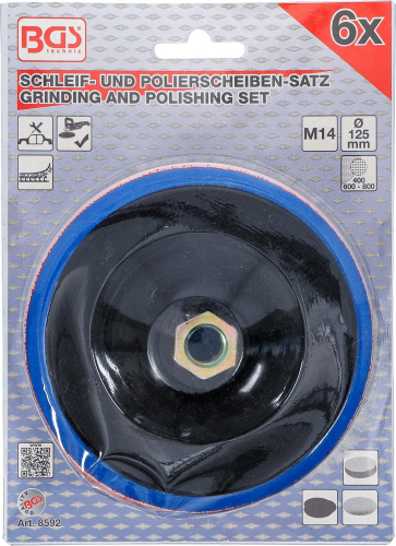 Schleif- und Polierscheiben-Satz | Ø 125 mm BGS 8592