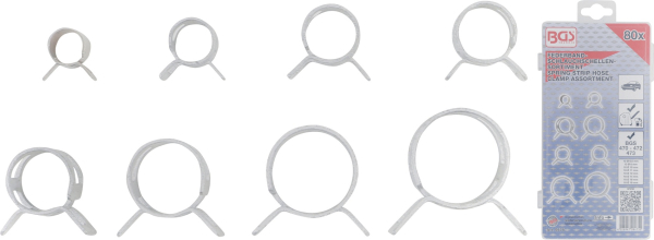 Federband-Schlauchschellen-Sortiment | 80-tlg. BGS 9475