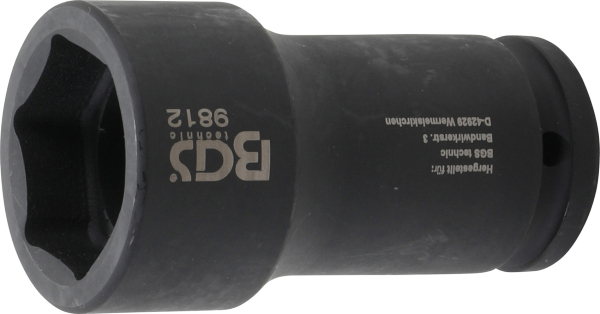 Kraft-Steckschlüssel-Einsatz Sechskant. tief | Antrieb Innenvierkant 20 mm (3/4") | SW 38 mm | für FUSO / Mitsubishi BGS 9812