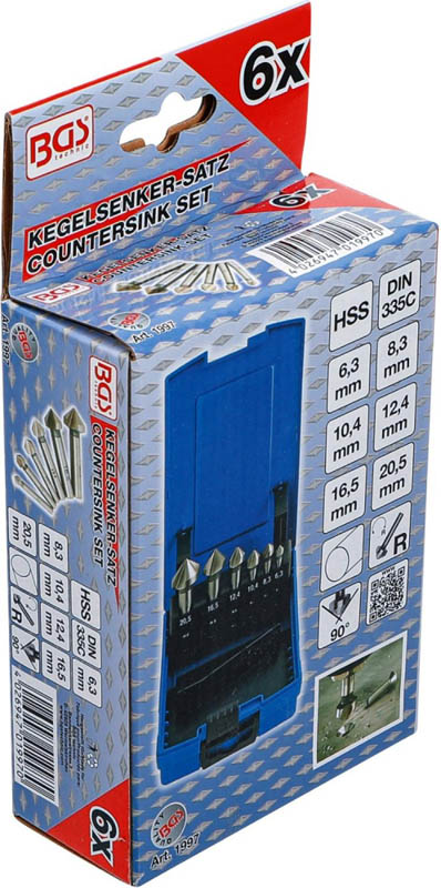 Kegelsenker-Satz | HSS | DIN 335 Form C | 6-tlg. BGS 1997