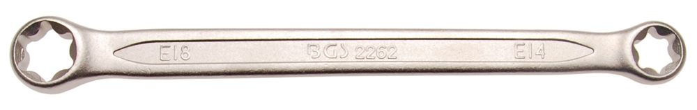 Doppel-Ringschlüssel mit E-Profil-Ringköpfen | SW E14 x E18 BGS 2262