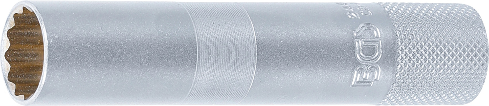 Zündkerzen-Einsatz mit Magnet. Zwölfkant. lang | Antrieb Innenvierkant 10 mm (3/8") | SW 14 mm BGS 2446