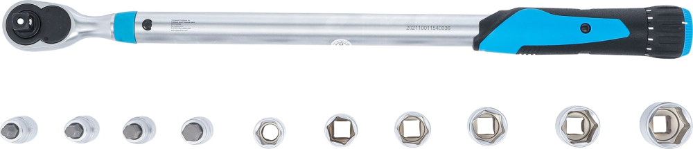 Drehmomentschlüssel-Satz | Abtrieb Innenvierkant 12.5 mm (1/2") | 40 - 200 Nm | 11-tlg. BGS 2865