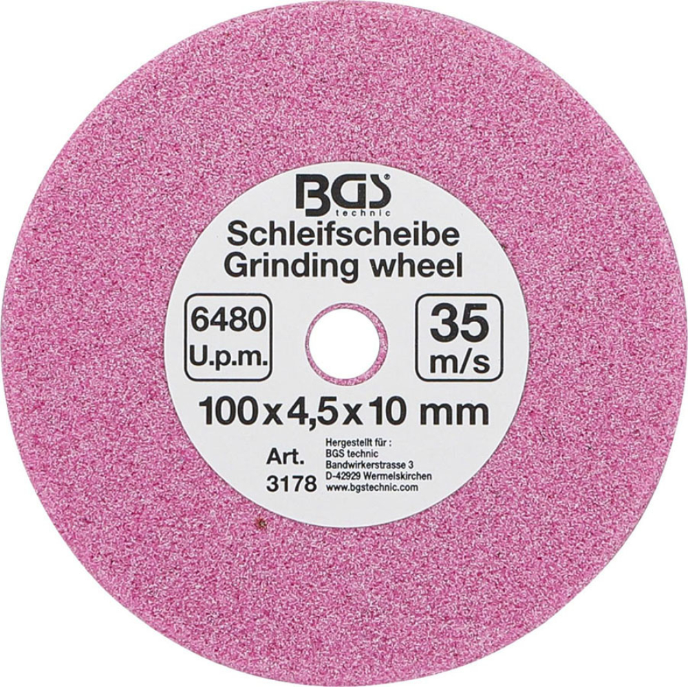 Schleifscheibe | für Art. 3180 | Ø 100 x 4.5 x 10 mm BGS 3178