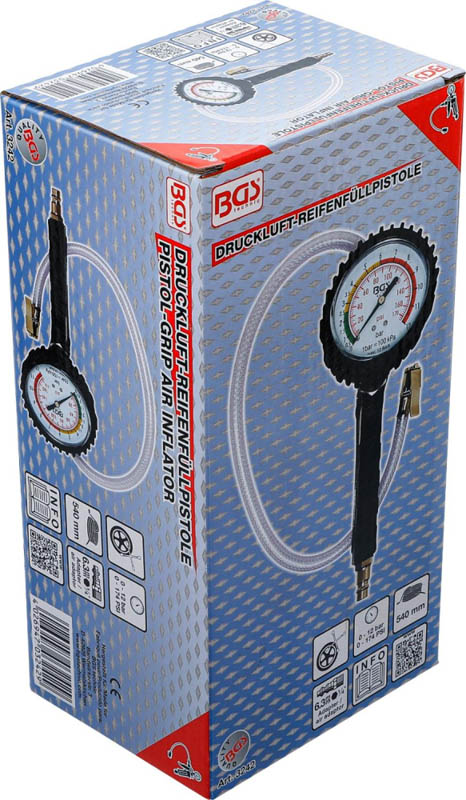 Druckluft-Reifenfüllpistole | 0 - 12 bar BGS 3242