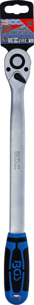 Umschaltknarre | extra lang | Abtrieb Außenvierkant 12.5 mm (1/2") | 380 mm BGS 324