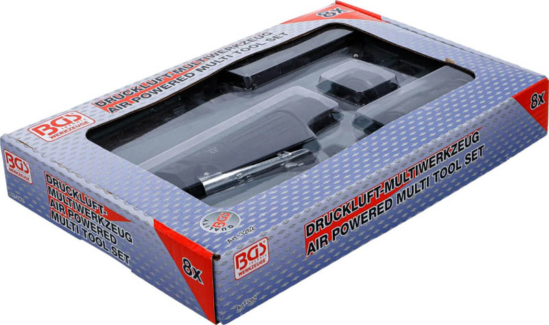 Druckluft-Multiwerkzeug mit 3 auswechselbaren Arbeitsköpfen BGS 3262