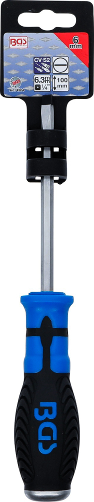 Schraubendreher | Schlitz 6 mm | Klingenlänge 100 mm BGS 4904
