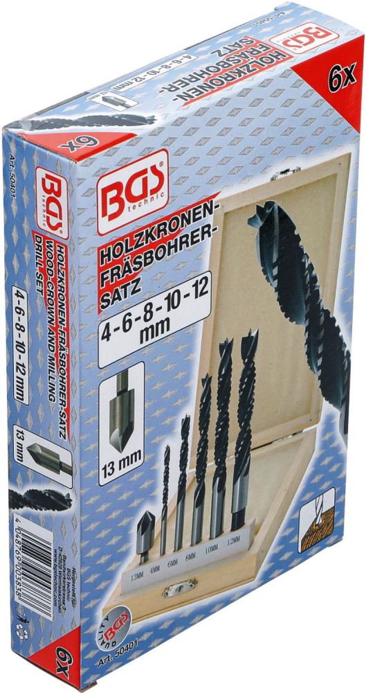 Holzkronen-Fräsbohrer-Satz BGS 50401