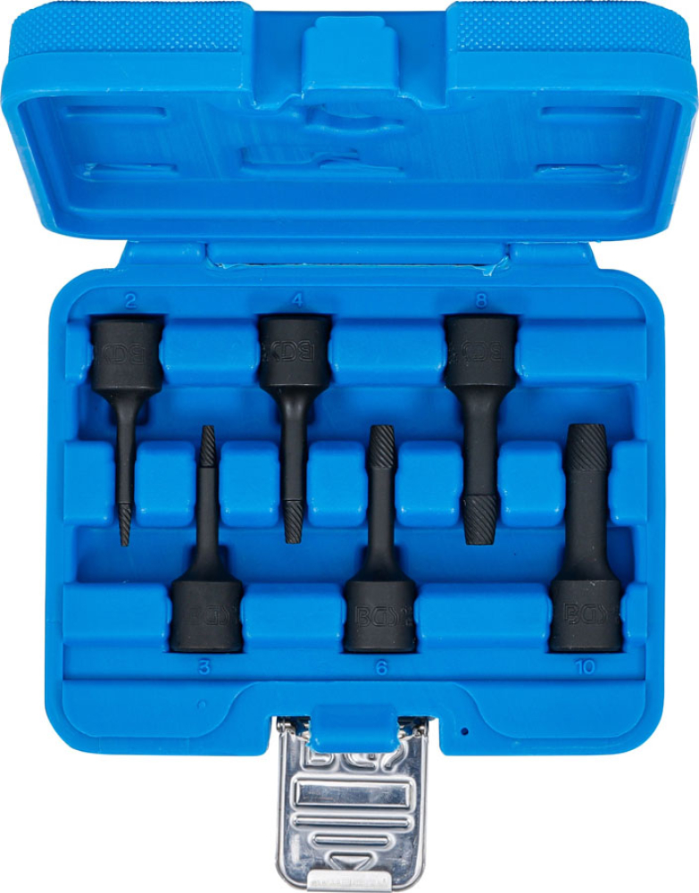 Spiral-Profil-Steckschlüssel-Satz / Schraubenausdreher | Antrieb Innenvierkant 10 mm (3/8") | 2 - 10 mm | 6-tlg. BGS 5281