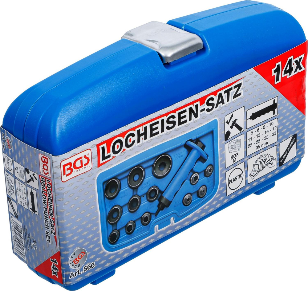 Locheisen-Satz | 5 - 35 mm | 14-tlg. BGS 566