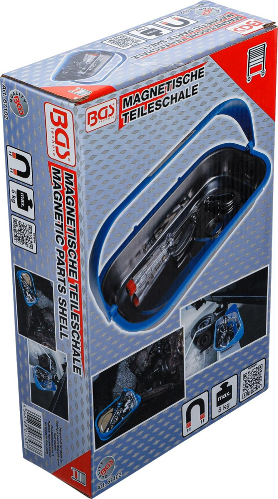 Magnetische Teileschale mit Schirm BGS 67102