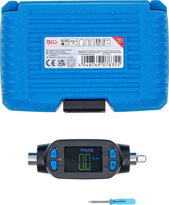Digitaler Drehmoment-Adapter | 6.3 mm (1/4") | 6 - 30 Nm BGS 70212