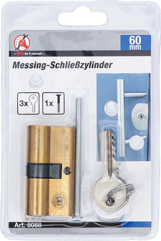 Messing-Schließzylinder | 60 mm BGS 8088
