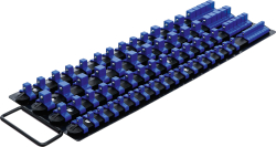 Aufsteckschienen-Set für Steckschlüssel-Einsätze | mit 80 Clips | für Einsätze 6.3 mm (1/4